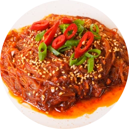 Korean Spicy Enoki Mushrooms